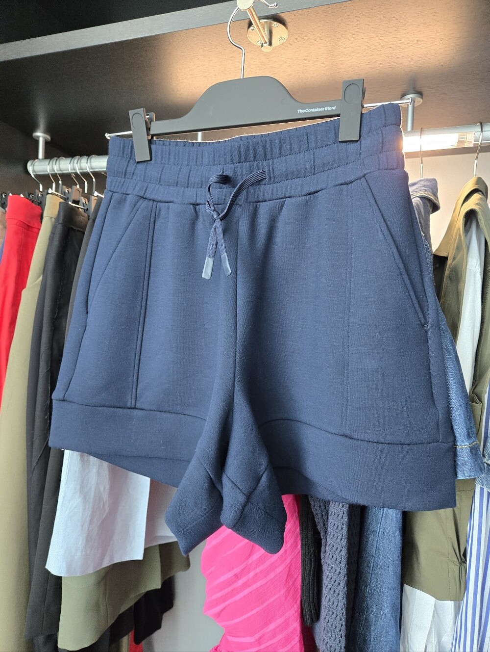 Varley Navy Drawcord Athletic Shorts - Picture 3 of 7